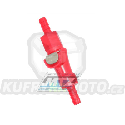 Rychlokonektor palivové/benzínové hadice 1/4&quot; (6mm) - barva červená