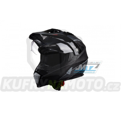 Přilba s plexi a integrovanou sluneční clonou UFO Aries Enduro HE165 - černá - velikost L