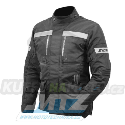Bunda na motorku EIGHT Trekk Adventure Jacket - barva černá - velikost XL