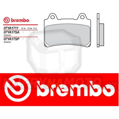 Brzdové destičky Brembo YAMAHA XV ROAD STAR WARRIOS 1700 r.v. Od 02 -  SA směs Zadní