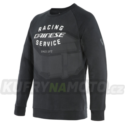 Mikina DAINESE PADDOCK HOODIE bez kapuce černo/bílá