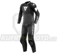 Moto kombinéza DAINESE TOSA jednodílná černo/bílá perforovaná