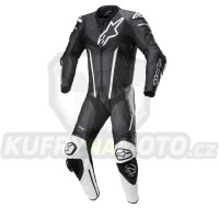 jednodílná kombinéza FUSION, TECH-AIR kompatibilní, ALPINESTARS (černá/bílá) 2024