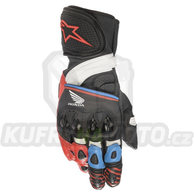 rukavice GP PLUS R 2 HONDA kolekce, ALPINESTARS (černá/červená/modrá) 2024