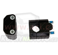sada na zvýšení řídítek + 35 mm (průměr 22 > 28,6 mm) vč. šroubů, RTECH (černá)