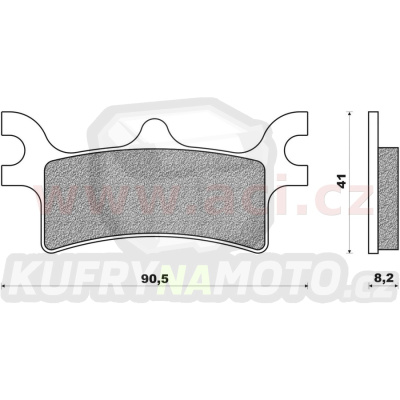 brzdové destičky (směs OFF ROAD ATV SINTERED) NEWFREN (2 ks v balení)