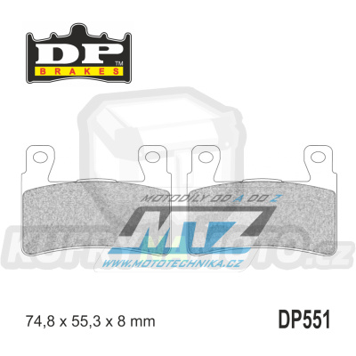 Destičky brzdové DP Brakes DP551 - směs Premium OEM Sinter