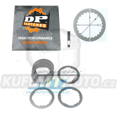 Lamely spojkové plechové (meziplechy) DP CLUTCHES DPC7516-8 - KTM 85SX 17/14+19/16 / 18-22 + Husqvarna TC85 / 18-22 + Gas Gas MC85 / 21-22