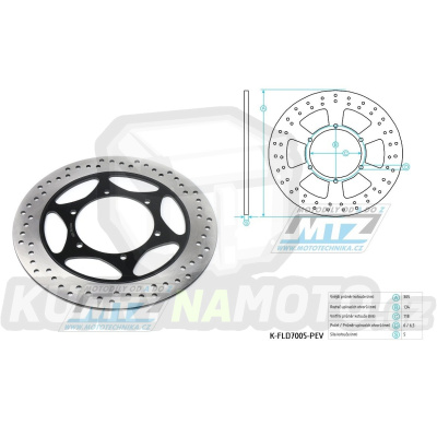 Kotouč brzdový (305/118/6D) - kulatý design - BMW R850+K100+K1+K1100+R1100