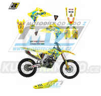 Polepy s potahem sedla (sada polepů a potah sedla Graphics) - Suzuki RMZ250 / 19-23 + RMZ450 / 18-23 - typ polepů Replica Suzuki Restyle
