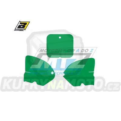 Polepy číslových tabulek (vystřižené) - Suzuki RM125+RM250 / 93 - barva zelená