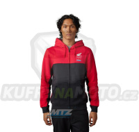 Mikina pánská Fox X Honda Zip Fleece - černo-červená (velikost L)