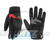 Rukavice motocyklové Eight First 4Way - černo-červené - velikost XXXL