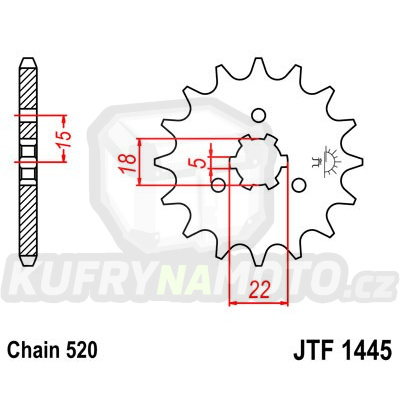 Řetězové kolečko JT JTF 1445-11 11 zubů, 520