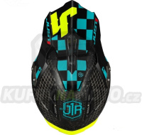 Kšilt JUST1 J12 PRO RACER CARBON modrý