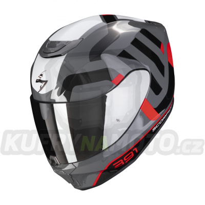 Moto přilba SCORPION EXO-391 AROK šedo/červeno/černá