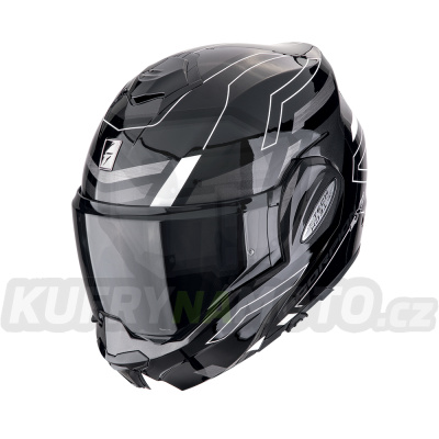 Moto přilba SCORPION EXO-TECH EVO CONQUER černo/bílá