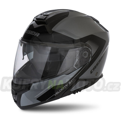přilba Velocity ST 2.1, CASSIDA (stříbrná titanium/černá, plexi s přípravou pro Pinlock)