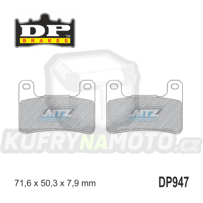Destičky brzdové DP947 - DP BRAKES směs Premium Sinter OEM