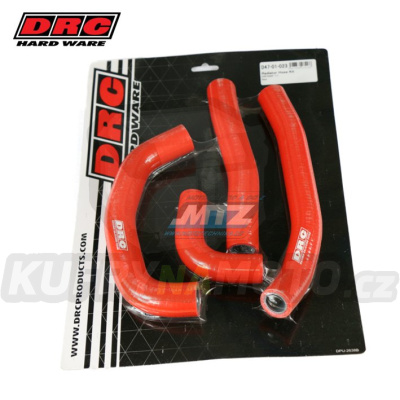 Hadice chladiče DRC RADIATOR HOSE KIT - DRC D47-01-023 - Honda CRF450R / 17-20 + CRF450RX / 20 - červené (sada 4ks)