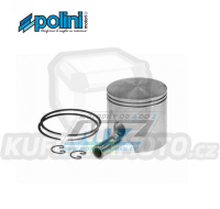 Pístní sada Aprilia RS50+RX50 + Rieju MRT+MRX+RS + Yamaha DT50+TZR50 + MBK + Peugeot XPS + Malaguti+Beta + Derbi Senda + Minarelli AM3+AM4+Am5+AM6 + Malossi+Polini - pro vrtání 50mm (čep12mm) - (Polini 204.0900A)