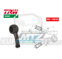 Koncovka brzdové hadice TRW VarioFlex MV10B40 (banjo 10mm zahnuté 20°/20° - pravé) - barva titan