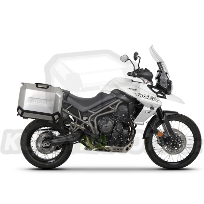 Kompletní sada bočních hliníkových kufrů SHAD TERRA 36L/47L, včetně montážní sady SHAD TRIUMPH Tiger 800