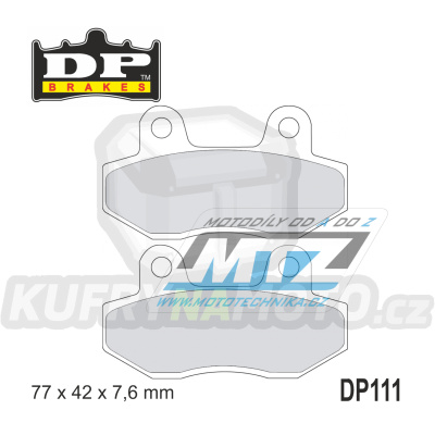 Destičky brzdové DP111 DP Brakes - směs Premium OEM Sinter