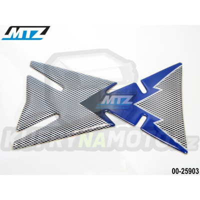 Polep nádrže Tankpad Carbon + modrý