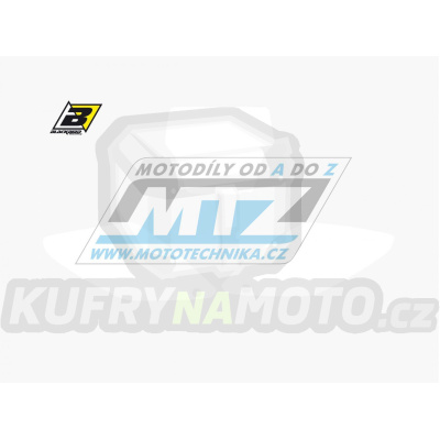 Polepy číslových tabulek (vystřižené) - Honda CR125+CR250 / 04-07 - barva bílá