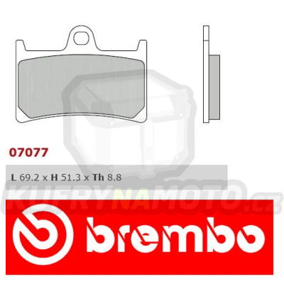 Brzdové destičky Brembo YAMAHA T-MAX 500 r.v. Od 08 -  směs XS Přední