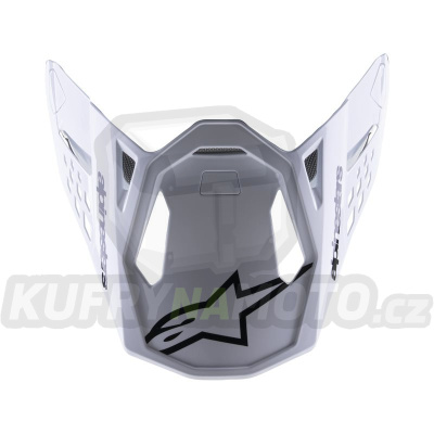 kšilt pro přilby SUPERTECH S-M8 RADIUM 2, ALPINESTARS (černá/bílá lesklá)