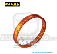 Ráfek motocyklový 2,15x18" 36H (předvrtaný / 36otvorů) Excel Takasago - oranžový - KTM+Husaberg