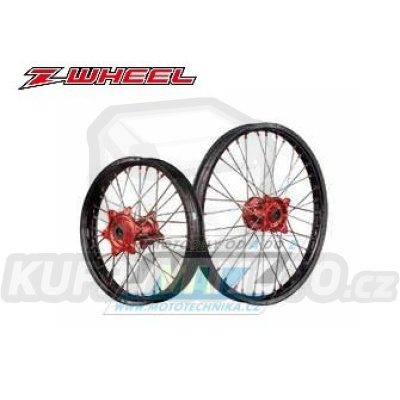 Kolo kompletní zadní 2,15x18&quot; (červený náboj / černý ráfek) - Honda XR400R / 96-04 + CRM250R / 91-99