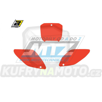 Polepy číslových tabulek (vystřižené) - Honda CRF450 / 02-03 - barva červená