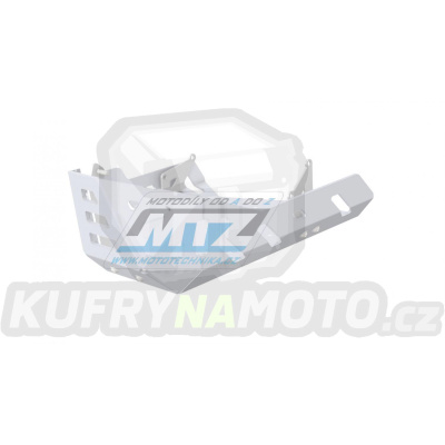 Kryt pod motor hliníkový Dual Sport - KTM 250 Adventure / 21-22 + 390 Adventure / 20-22 - barva stříbrná Ice Polished