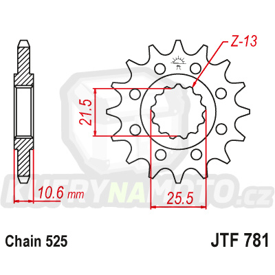 Řetězové kolečko JT JTF 781-14 14 zubů, 525