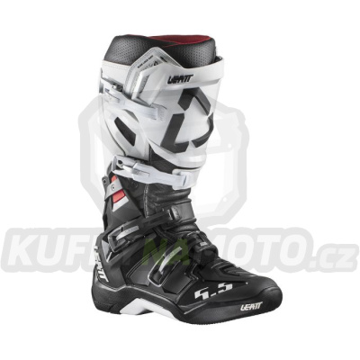 LEATT boty CROSS GPX 5.5 FLEXLOCK BOOTS WHITE/black barva bílá/černá velikost 48