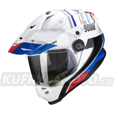 Moto přilba SCORPION ADF-9000 AIR DESERT bílo/modro/červená