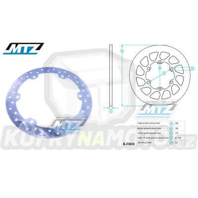 Kotouč brzdový MTZ Classic - TM EN125+MX125+EN250+MX250EN300+MX300