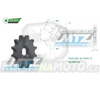 Kolečko řetězové (pastorek) 15054-12zubů ESJOT 50-15054-12 - Kawasaki KLX125 / 10-14 + Suzuki FL125 / 07-09 + Benelli TNT125 / 17-21 + Mash 50 Fifty / 16