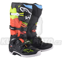 boty TECH 7, ALPINESTARS (černá/žlutá fluo/červená fluo)