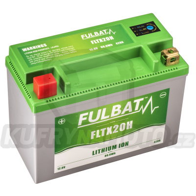 lithiová baterie LiFePO4 YTX20H-BS FULBAT 12V, 12Ah, 720A, hmotnost 1,12 kg, 175x87x155 nahrazuje typy: (YTX20-BS)