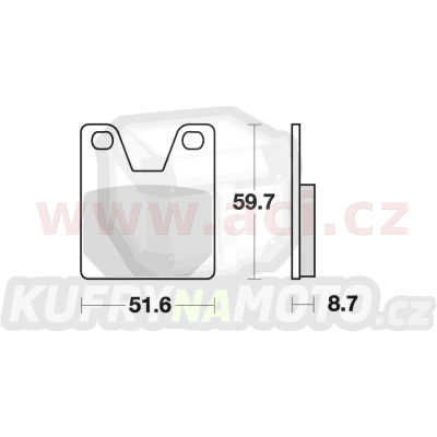 brzdové destičky, BRAKING (semi-metalická směs SM1) 2 ks v balení