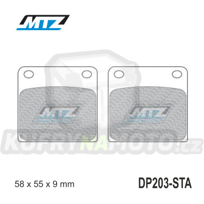 Destičky brzdové DP203-STA - směs Standard