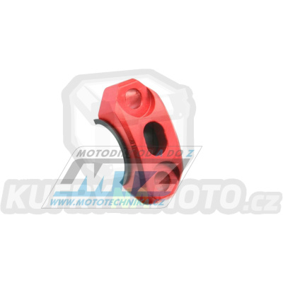 Klema brzdové pumpy + klema spojkové pumpy + klema objímky ZETA Rotating Bar Clamp - univerzální otočná - ZETA ZE40-9112 - červená