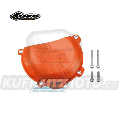 Kryt spojkového víka UFO KTM 450SXF / 16-19 + 450EXC / 17-19 + 500EXC / 17-19 - oranžový