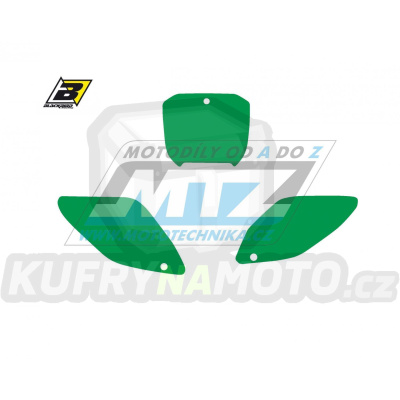 Polepy číslových tabulek (vystřižené) - Honda CRF450 / 02-03 - barva zelená
