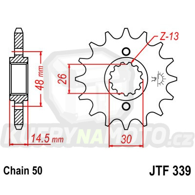 Řetězové kolečko JT JTF 339-15 15 zubů, 530