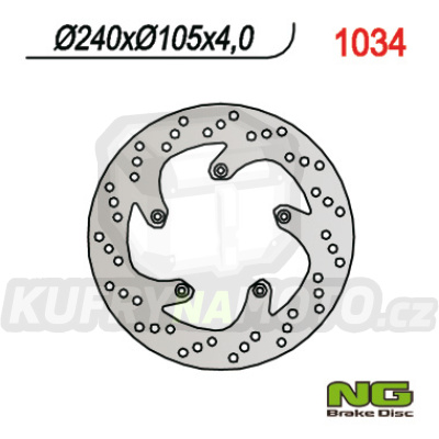 Brzdový kotouč moto NG 1034